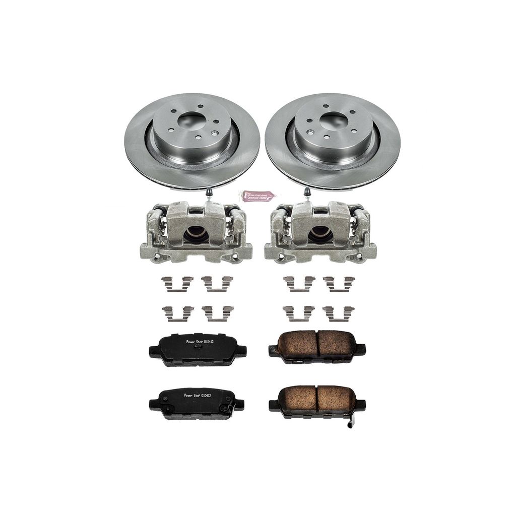 PowerStop KCOE2986 - OE Stock Replacement Brake Pad, Rotor and Caliper Kit