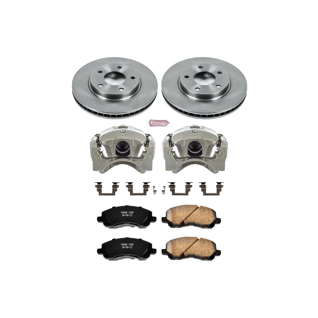 PowerStop KCOE2992 - OE Stock Replacement Brake Pad, Rotor and Caliper Kit