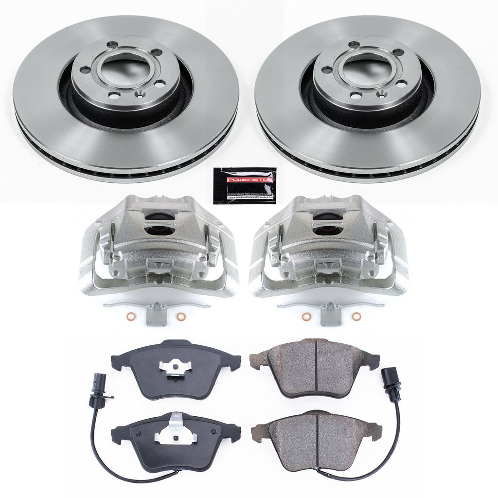 PowerStop KCOE2993 - OE Stock Replacement Brake Pad, Rotor and Caliper Kit