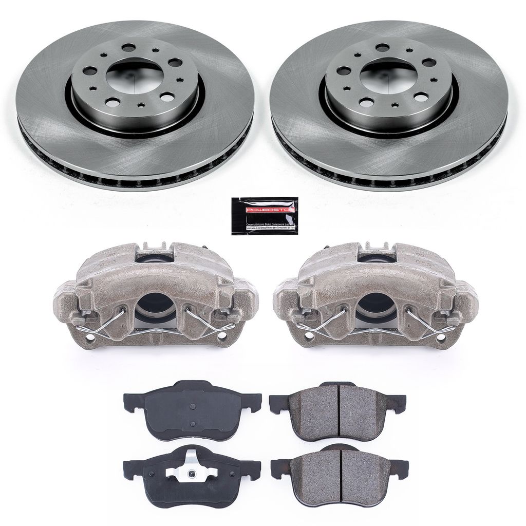 PowerStop KCOE3004A - OE Stock Replacement Brake Pad, Rotor and Caliper Kit