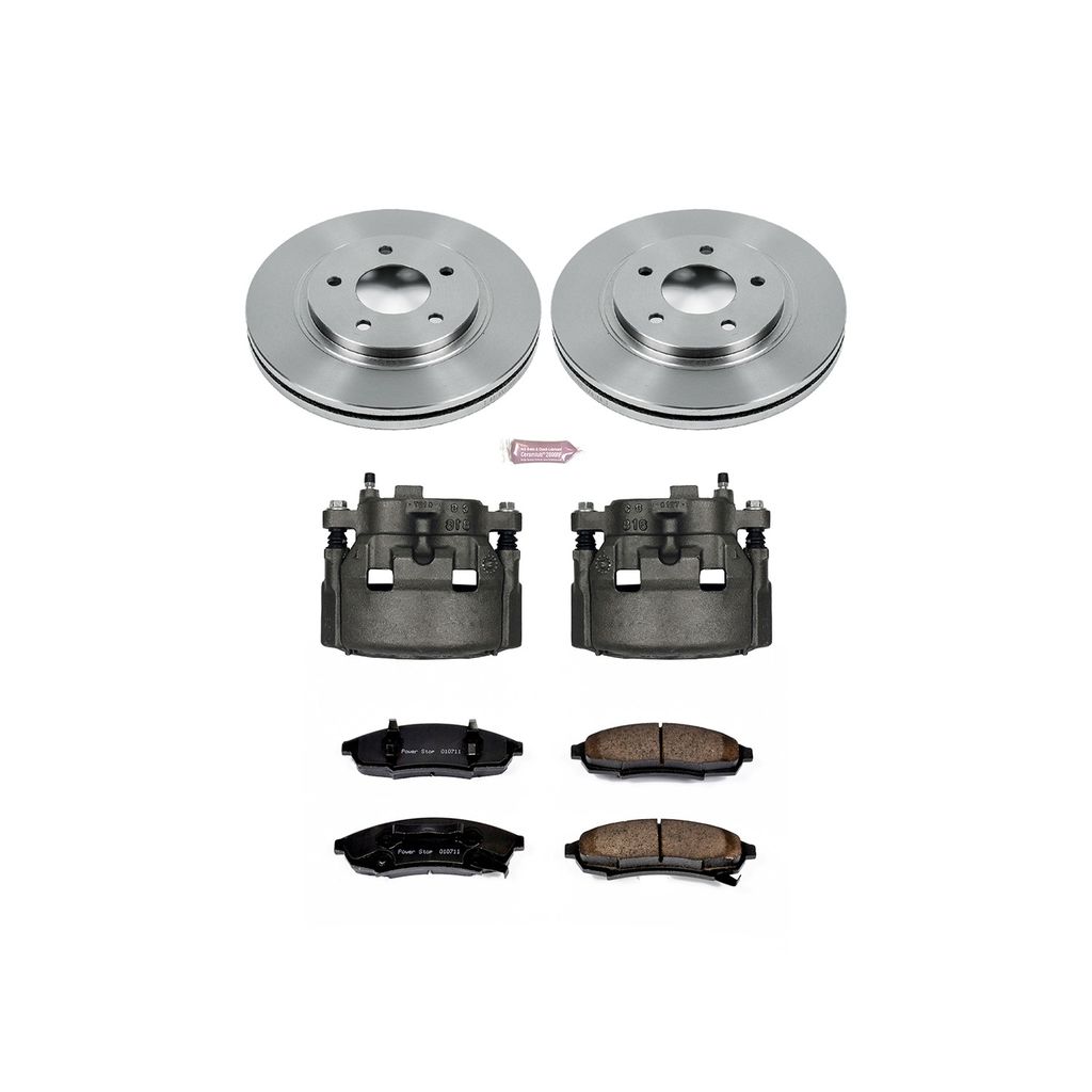 PowerStop KCOE3018 - OE Stock Replacement Brake Pad, Rotor and Caliper Kit