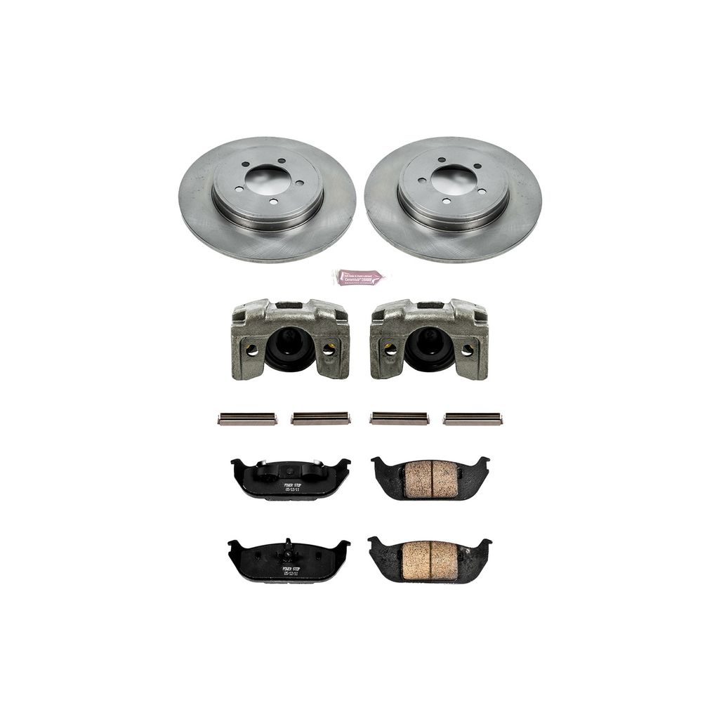 PowerStop KCOE3025 - OE Stock Replacement Brake Pad, Rotor and Caliper Kit