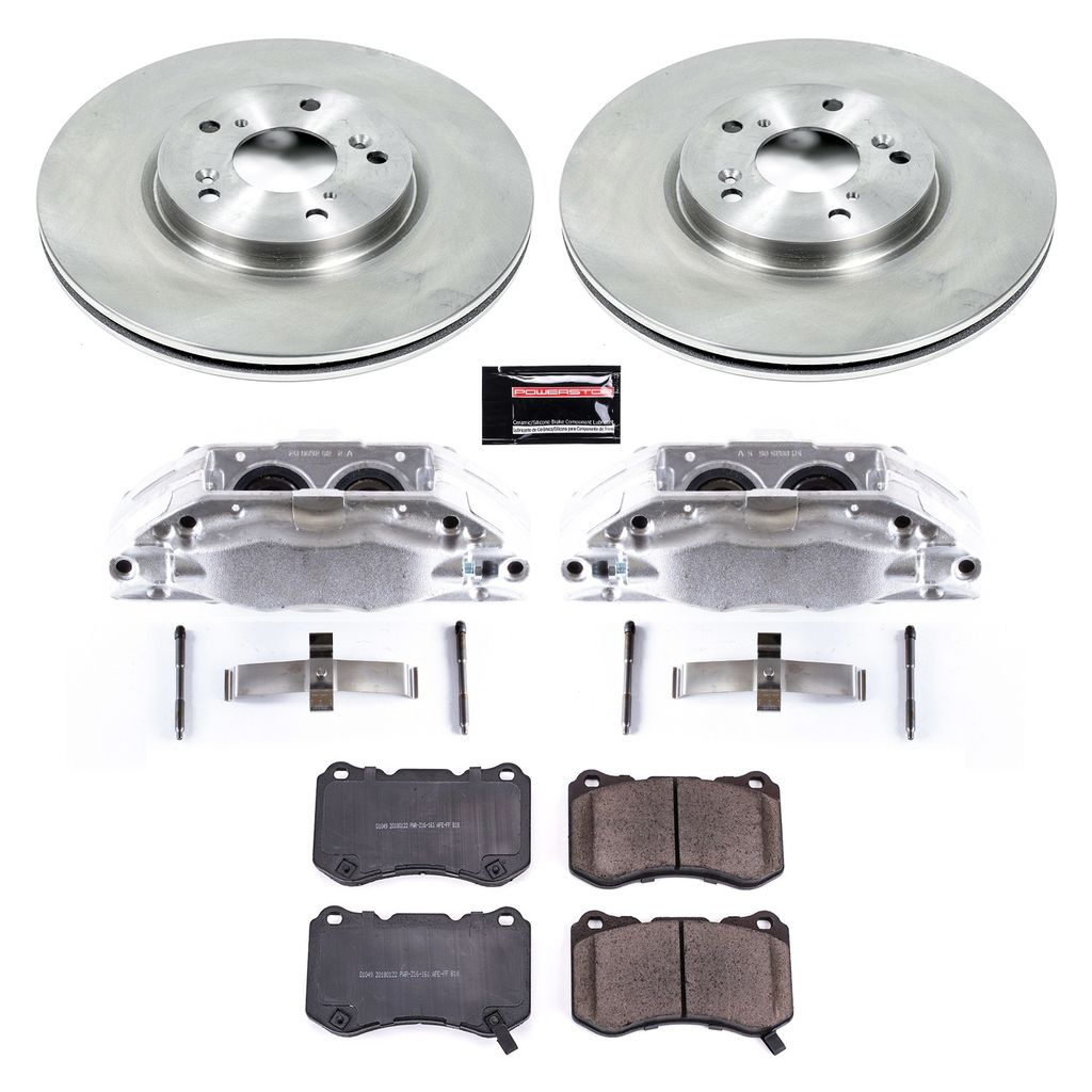 PowerStop KCOE3029 - OE Stock Replacement Brake Pad, Rotor and Caliper Kit