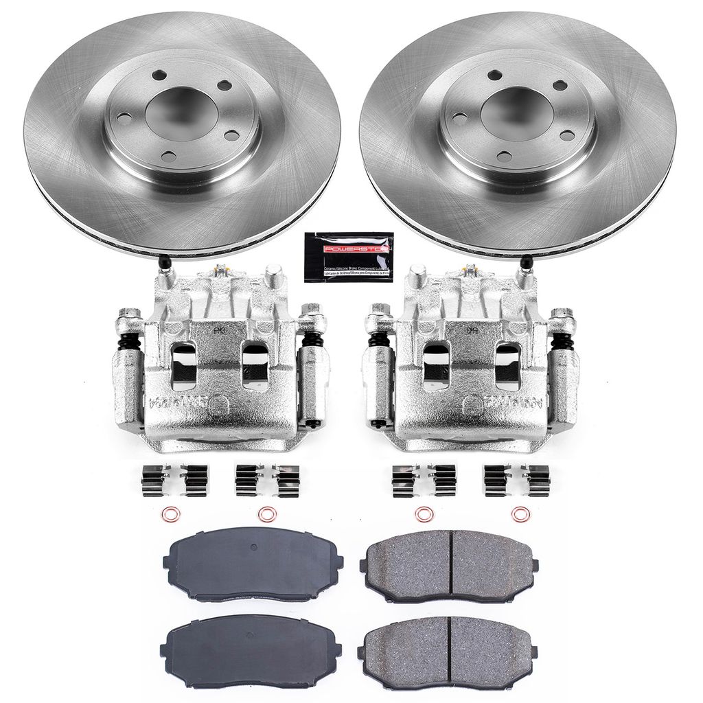 PowerStop KCOE3057 - OE Stock Replacement Brake Pad, Rotor and Caliper Kit