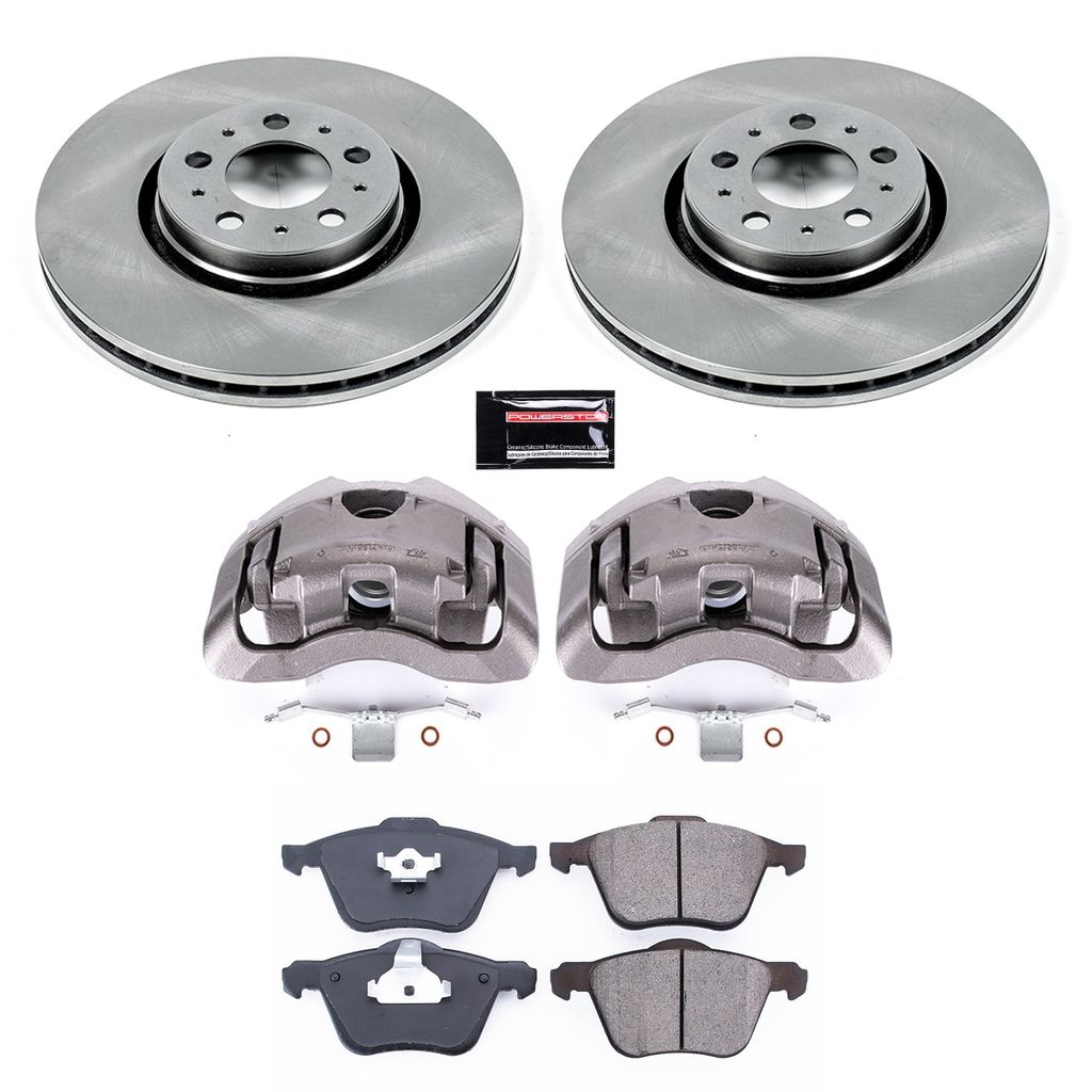 PowerStop KCOE3063 - OE Stock Replacement Brake Pad, Rotor and Caliper Kit