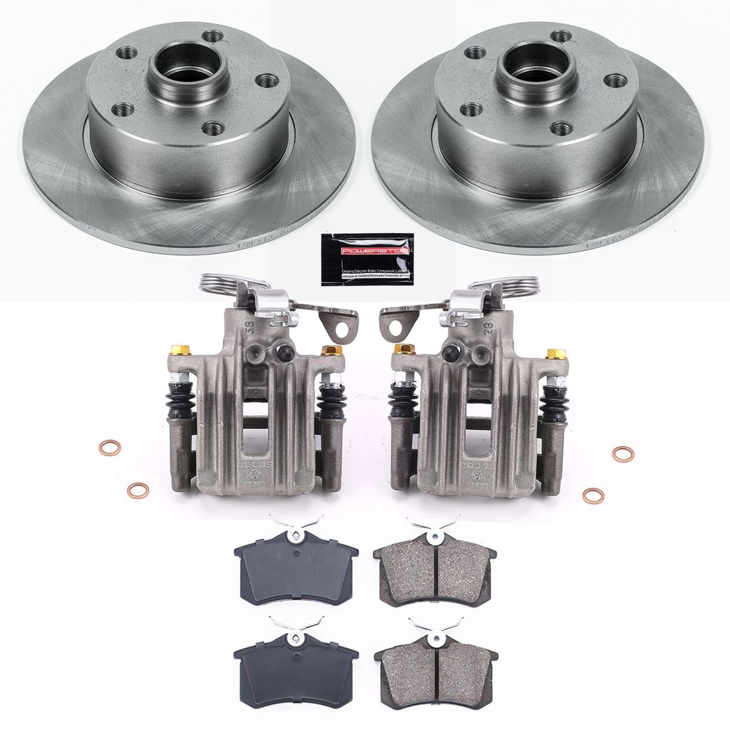 PowerStop KCOE3064 - OE Stock Replacement Brake Pad, Rotor and Caliper Kit