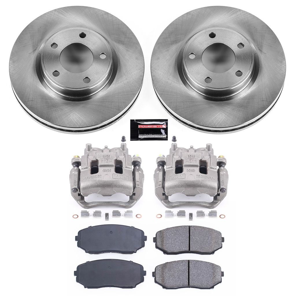 PowerStop KCOE3071 - OE Stock Replacement Brake Pad, Rotor and Caliper Kit