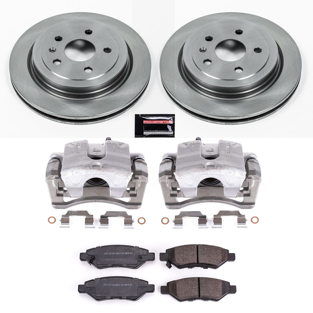 PowerStop KCOE3072B - OE Stock Replacement Brake Pad, Rotor and Caliper Kit
