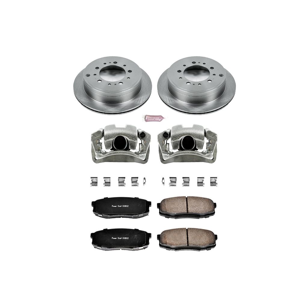 PowerStop KCOE3073 - OE Stock Replacement Brake Pad, Rotor and Caliper Kit