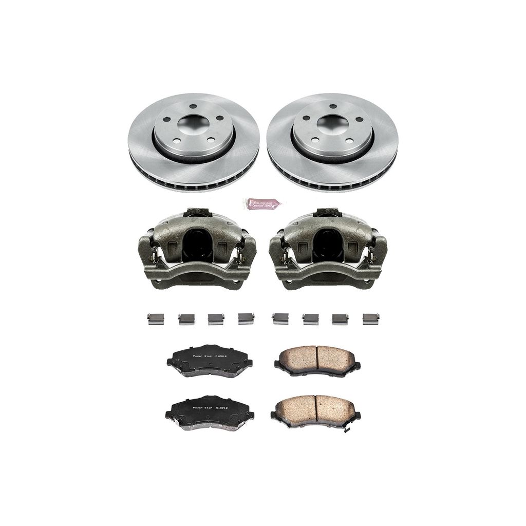 OE Stock Replacement Brake Pad, Rotor and Caliper Kit