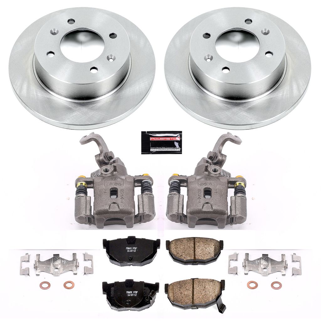 PowerStop KCOE3106 - OE Stock Replacement Brake Pad, Rotor and Caliper Kit