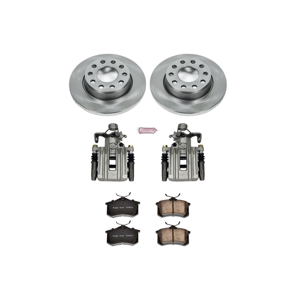 PowerStop KCOE3109 - OE Stock Replacement Brake Pad, Rotor and Caliper Kit