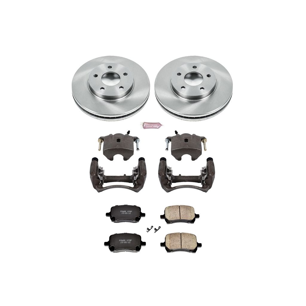 PowerStop KCOE3116 - OE Stock Replacement Brake Pad, Rotor and Caliper Kit