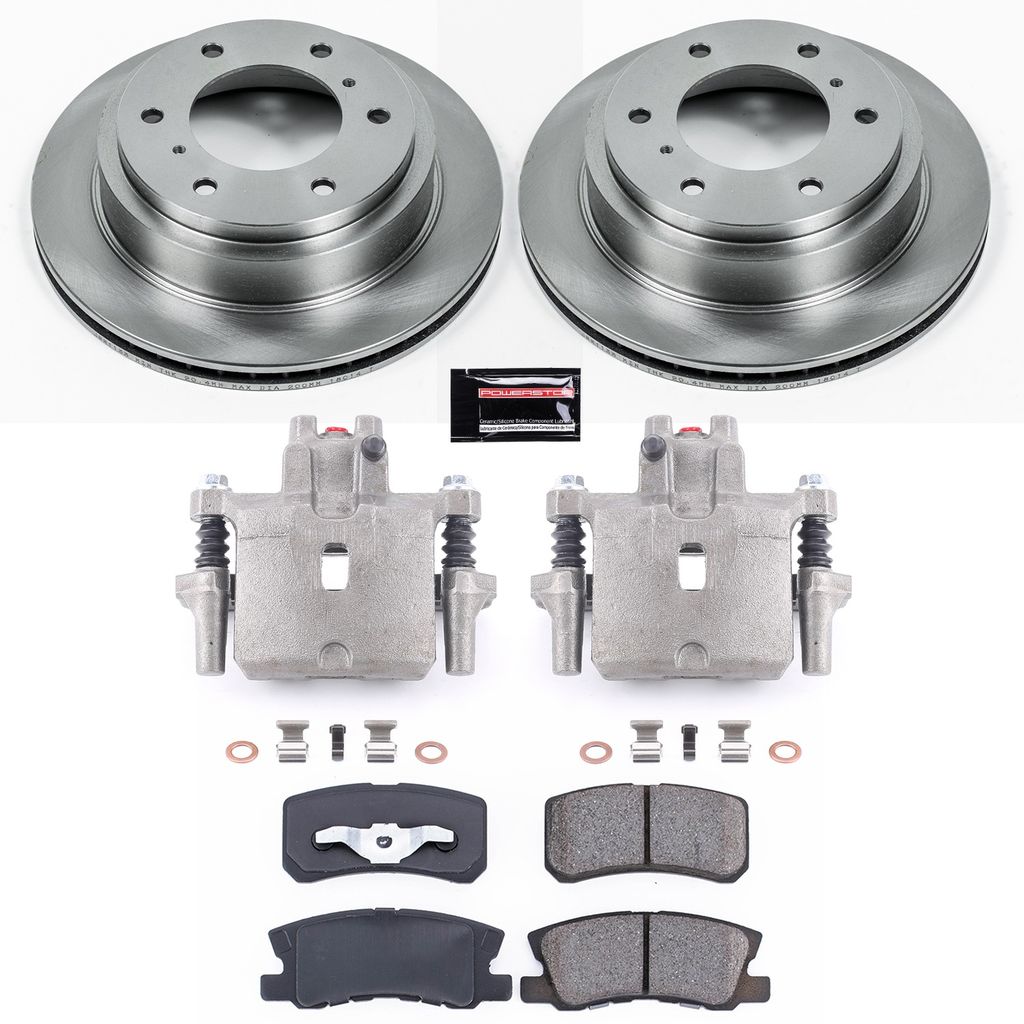 PowerStop KCOE3119 - OE Stock Replacement Brake Pad, Rotor and Caliper Kit
