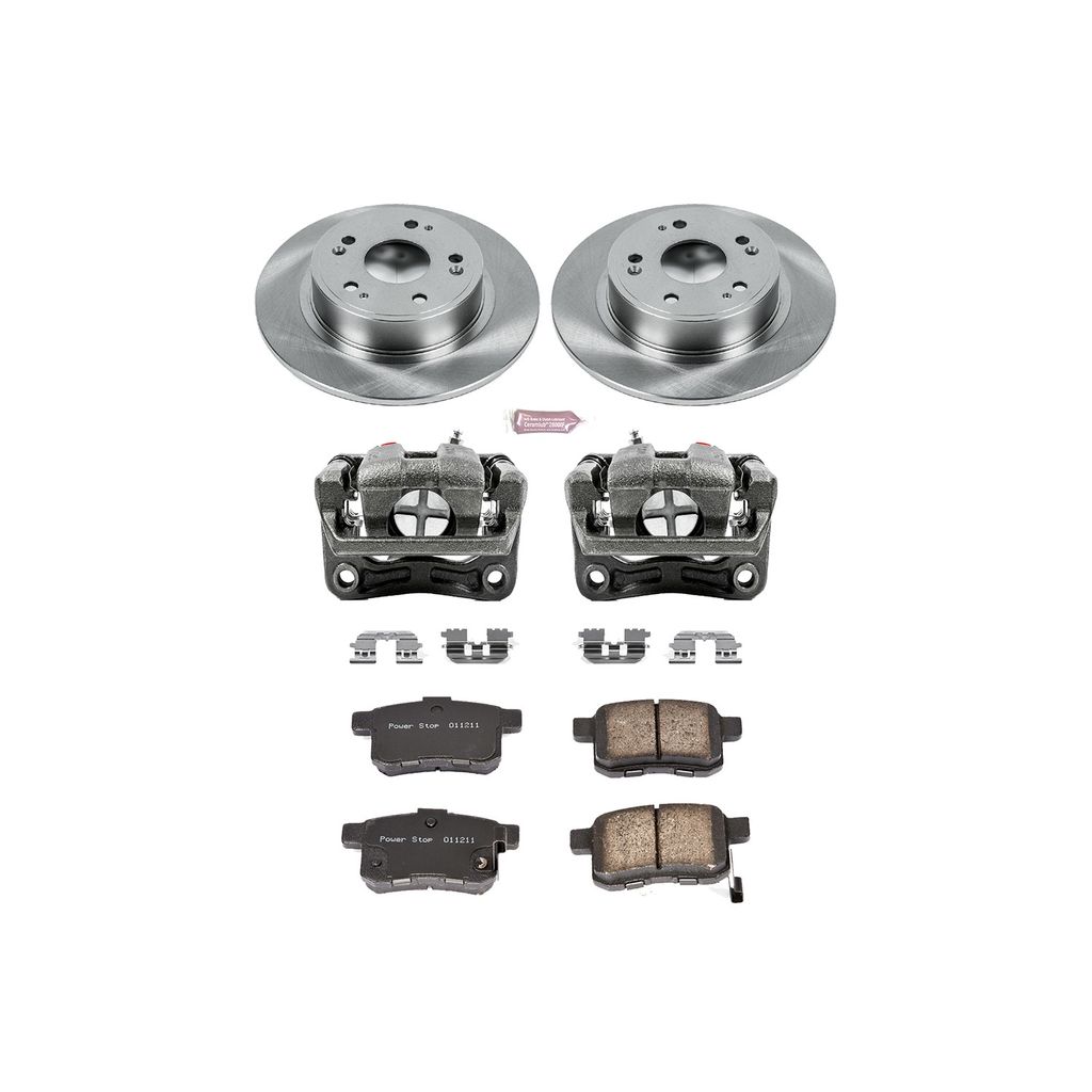 PowerStop KCOE3127 - OE Stock Replacement Brake Pad, Rotor and Caliper Kit