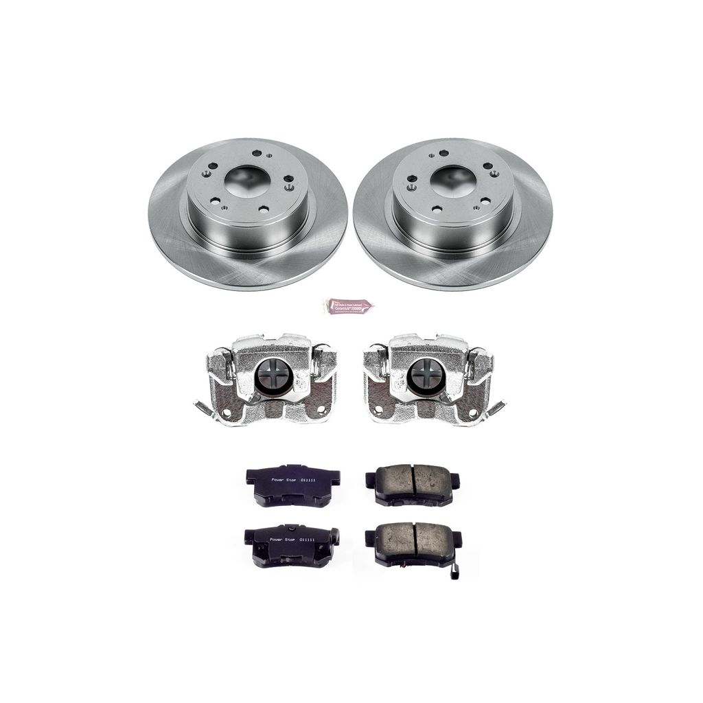 PowerStop KCOE3128A - OE Stock Replacement Brake Pad, Rotor and Caliper Kit
