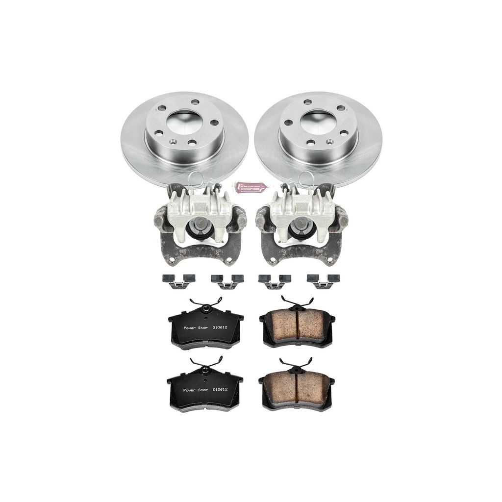 PowerStop KCOE3129 - OE Stock Replacement Brake Pad, Rotor and Caliper Kit