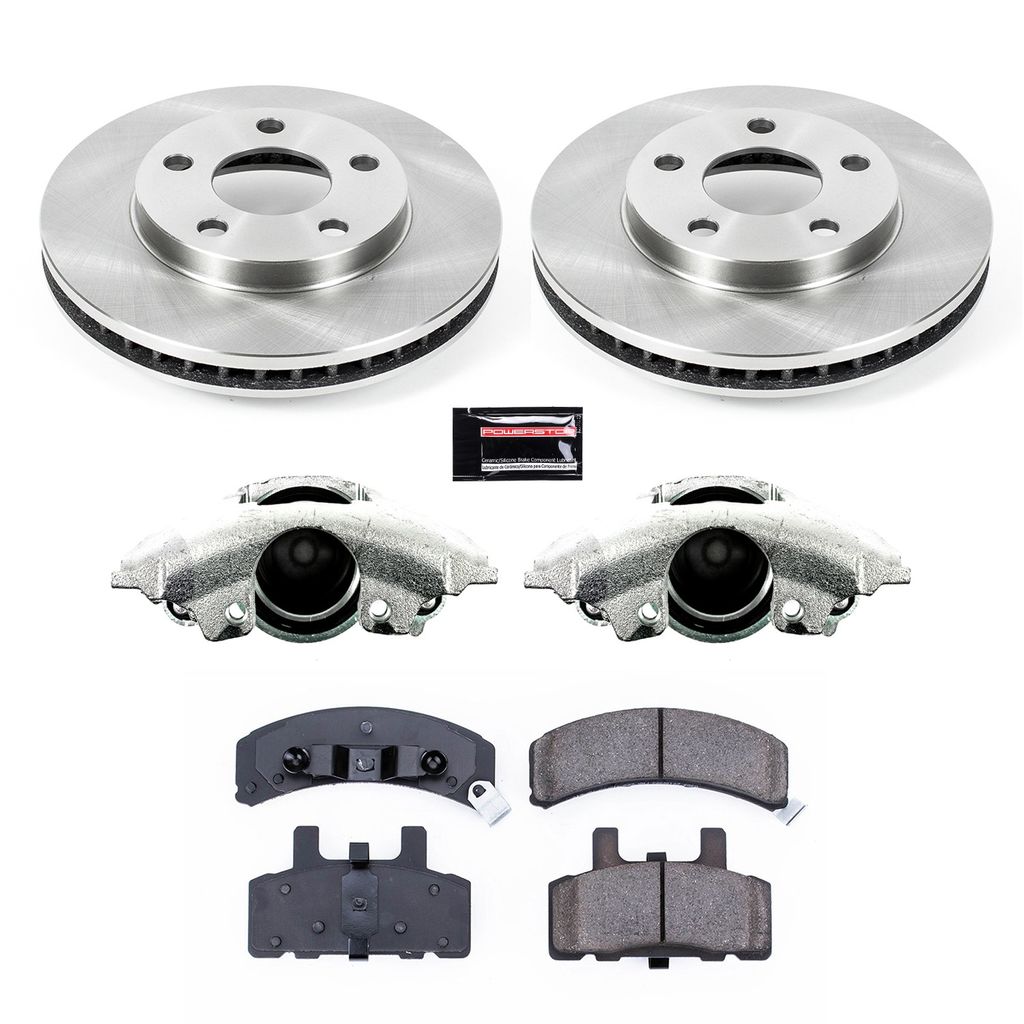 PowerStop KCOE3132 - OE Stock Replacement Brake Pad, Rotor and Caliper Kit