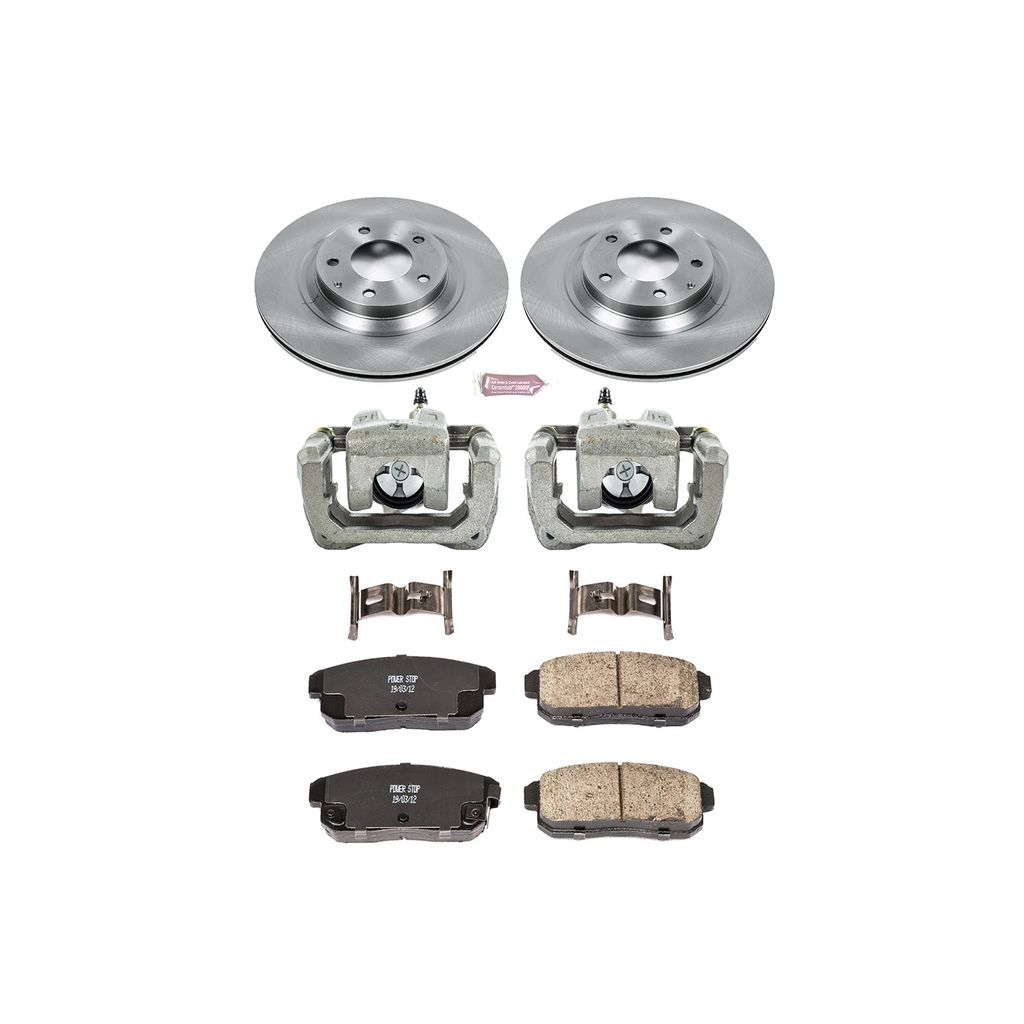 PowerStop KCOE3146 - OE Stock Replacement Brake Pad, Rotor and Caliper Kit
