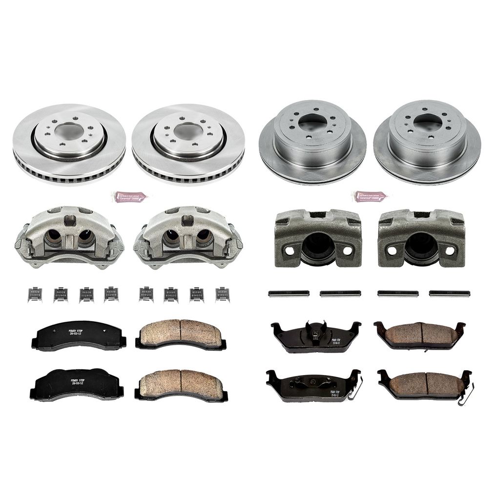 PowerStop KCOE3166 - OE Stock Replacement Brake Pad, Rotor and Caliper Kit