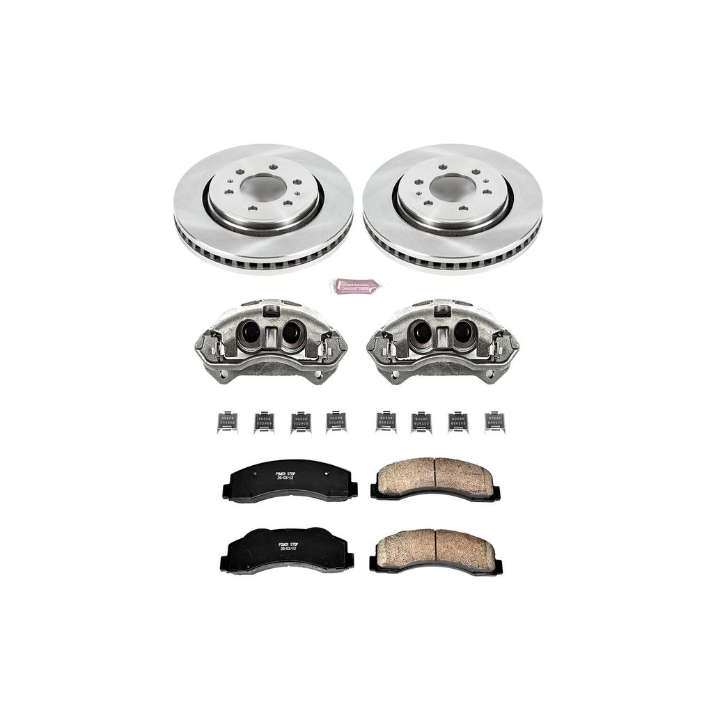 OE Stock Replacement Brake Pad, Rotor and Caliper Kit