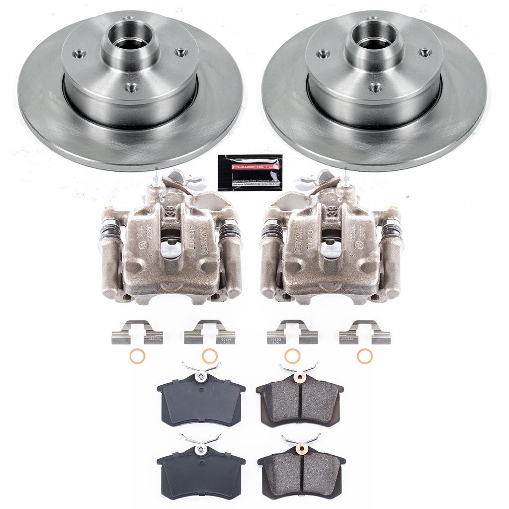 PowerStop KCOE370 - OE Stock Replacement Brake Pad, Rotor and Caliper Kit