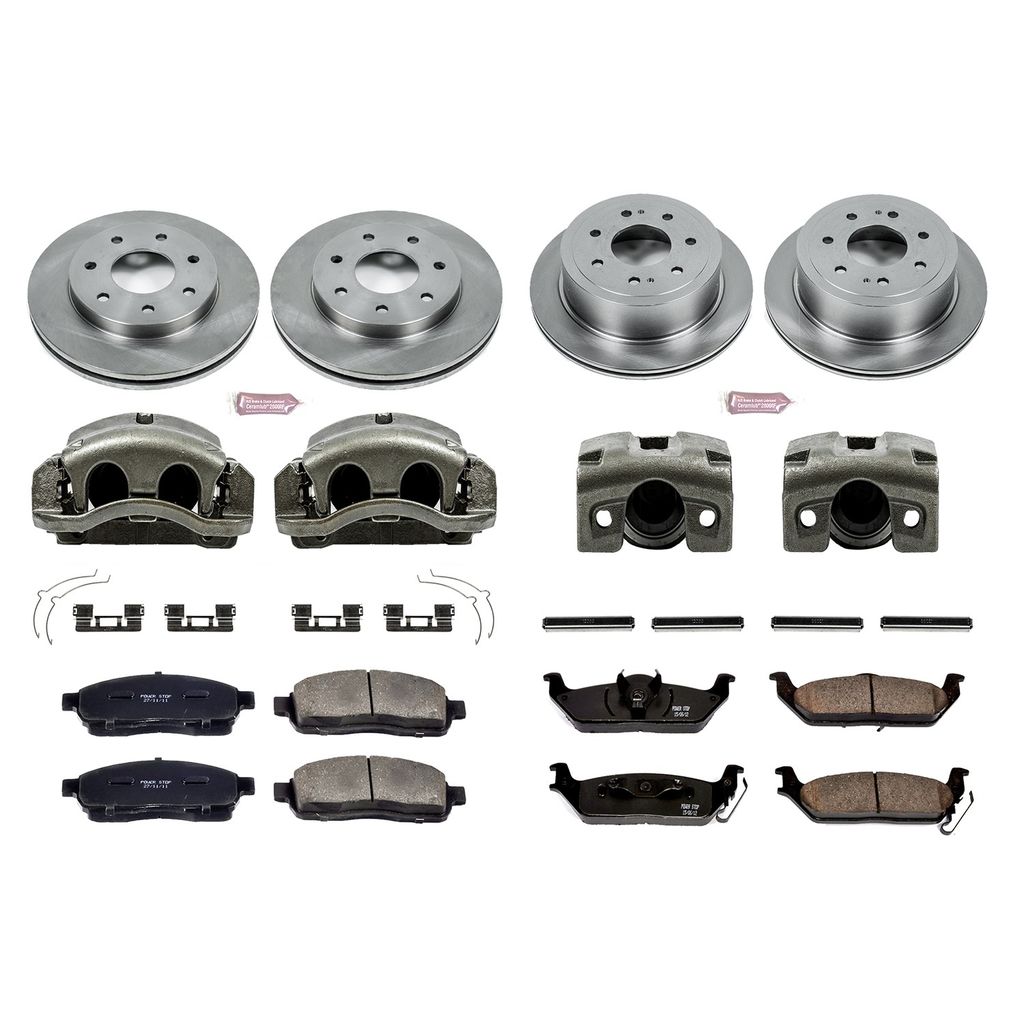 PowerStop KCOE4006A - OE Stock Replacement Brake Pad, Rotor and Caliper Kit