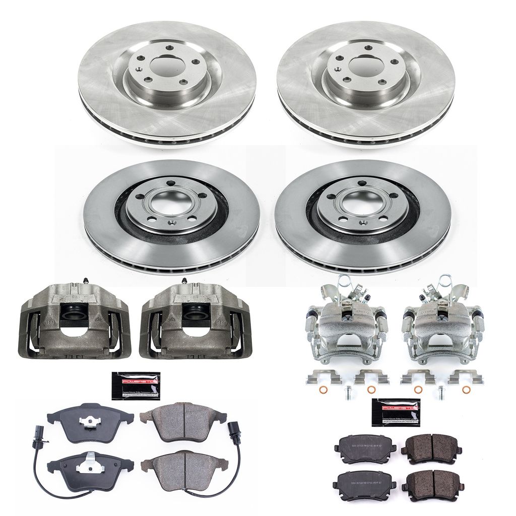 PowerStop KCOE4010 - OE Stock Replacement Brake Pad, Rotor and Caliper Kit