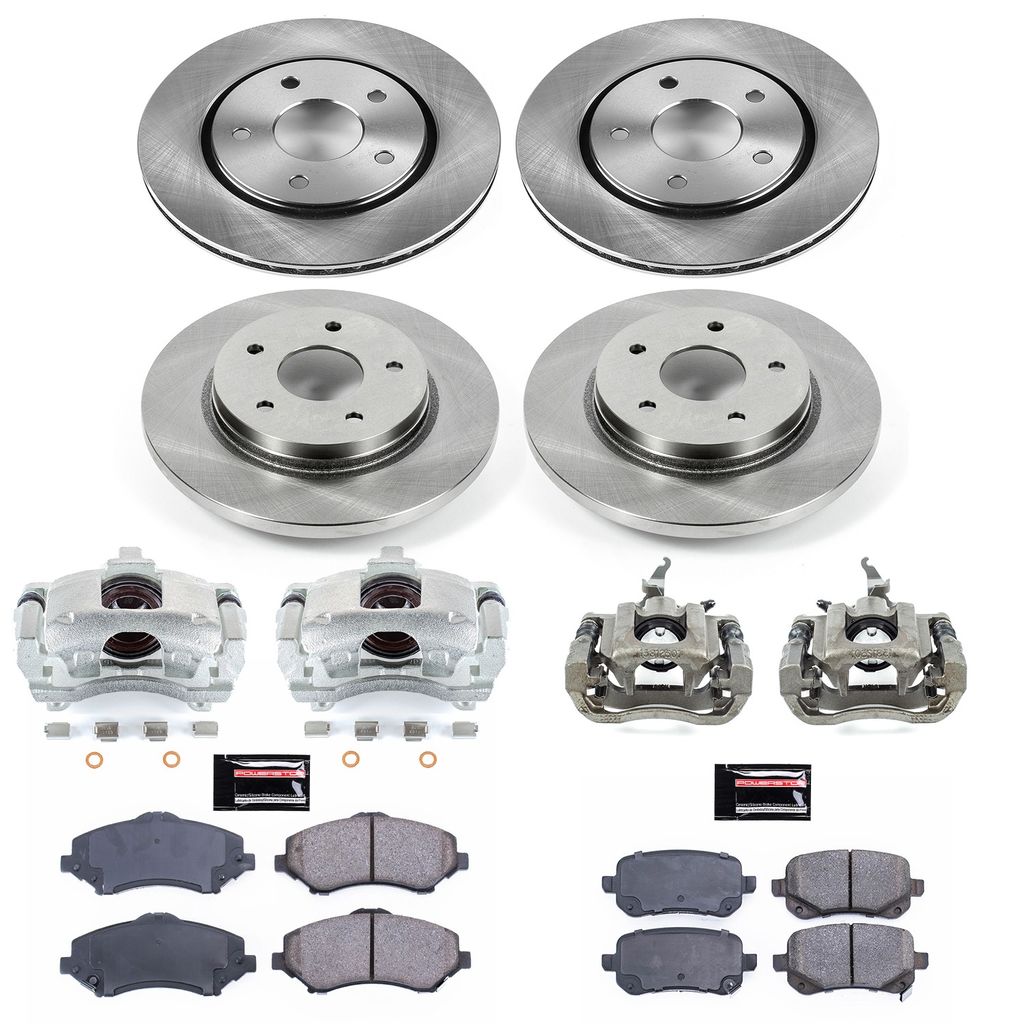 PowerStop KCOE4015A - OE Stock Replacement Brake Pad, Rotor and Caliper Kit