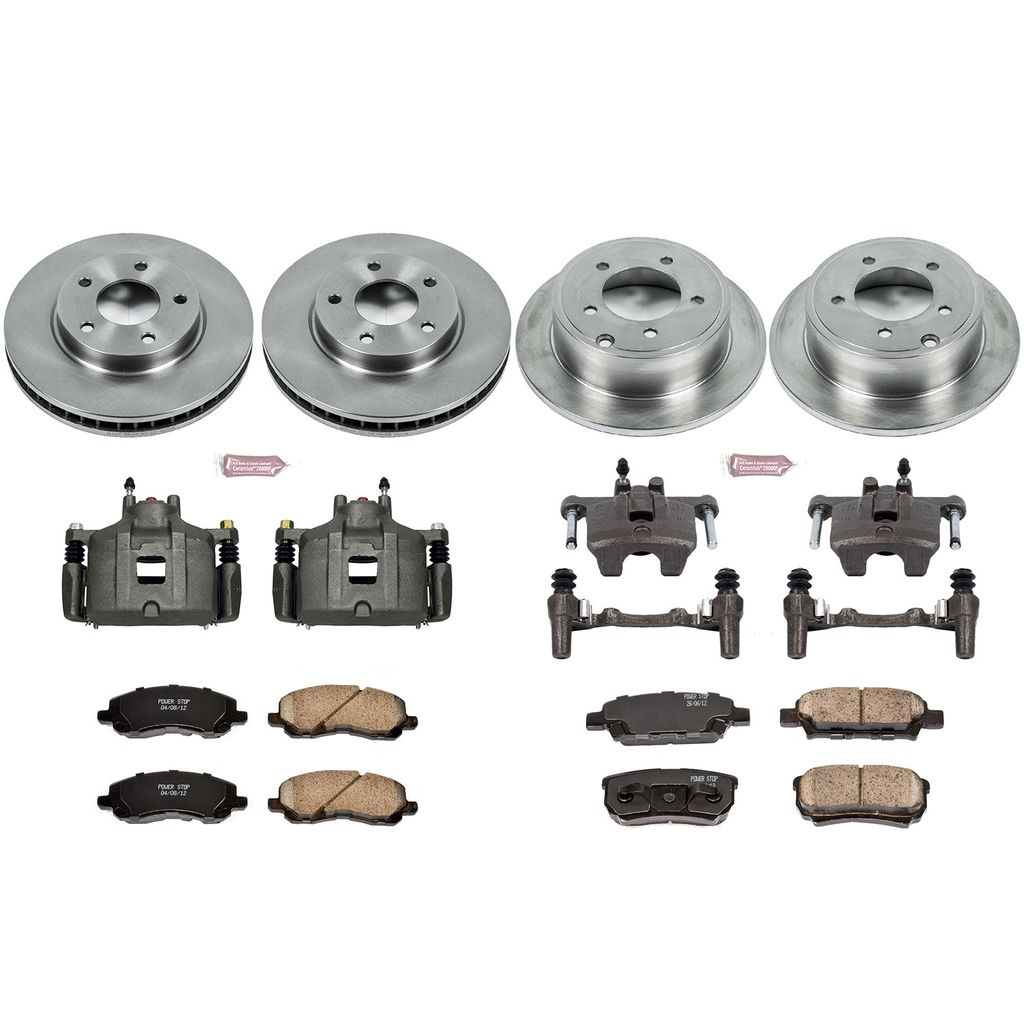 PowerStop KCOE4017A - OE Stock Replacement Brake Pad, Rotor and Caliper Kit