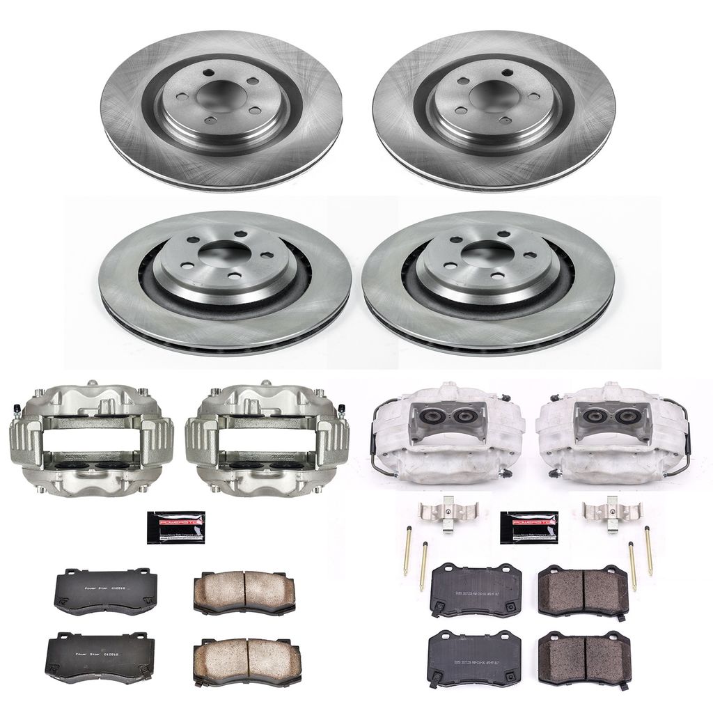 PowerStop KCOE4023 - OE Stock Replacement Brake Pad, Rotor and Caliper Kit