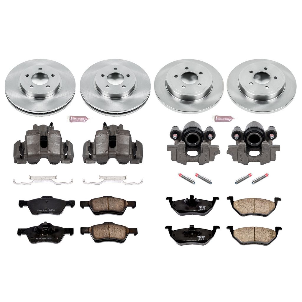 PowerStop KCOE4024 - OE Stock Replacement Brake Pad, Rotor and Caliper Kit