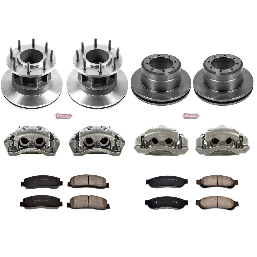 PowerStop KCOE4032 - OE Stock Replacement Brake Pad, Rotor and Caliper Kit