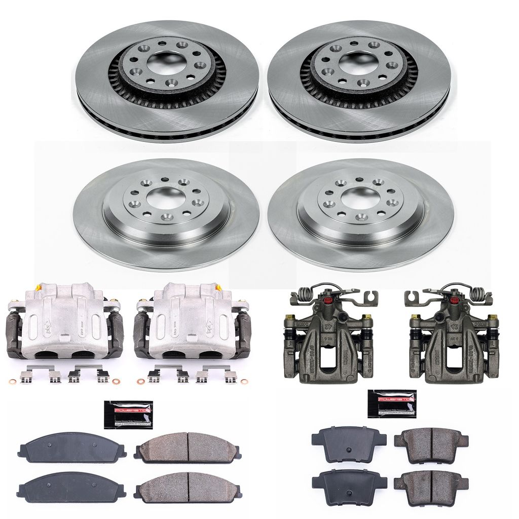 PowerStop KCOE4039A - OE Stock Replacement Brake Pad, Rotor and Caliper Kit