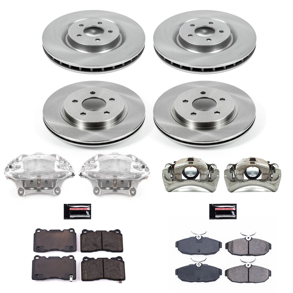 PowerStop KCOE4042 - OE Stock Replacement Brake Pad, Rotor and Caliper Kit