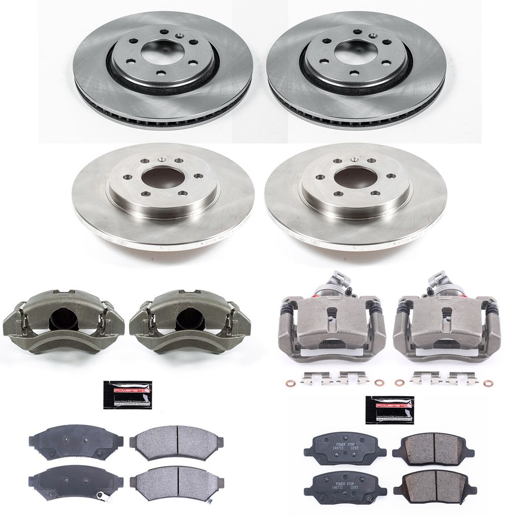 PowerStop KCOE4049 - OE Stock Replacement Brake Pad, Rotor and Caliper Kit