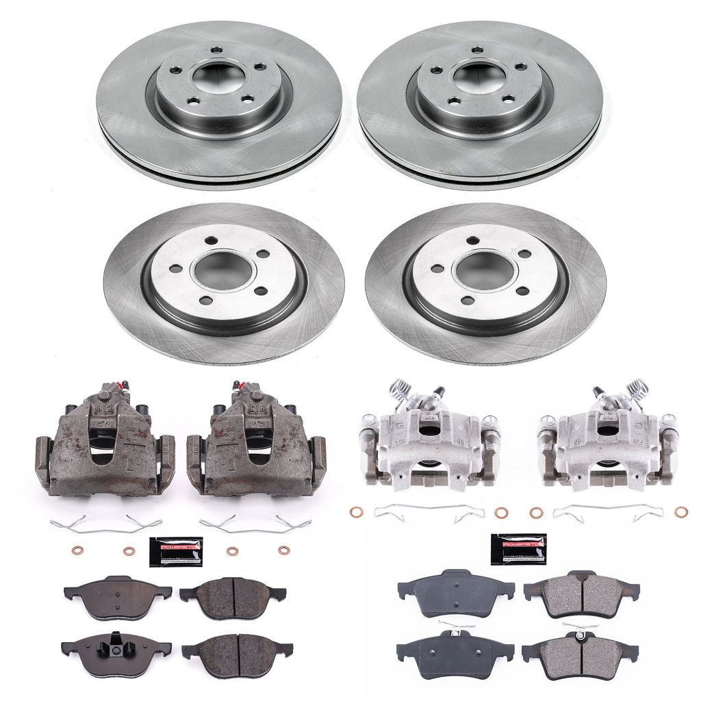 PowerStop KCOE4051 - OE Stock Replacement Brake Pad, Rotor and Caliper Kit