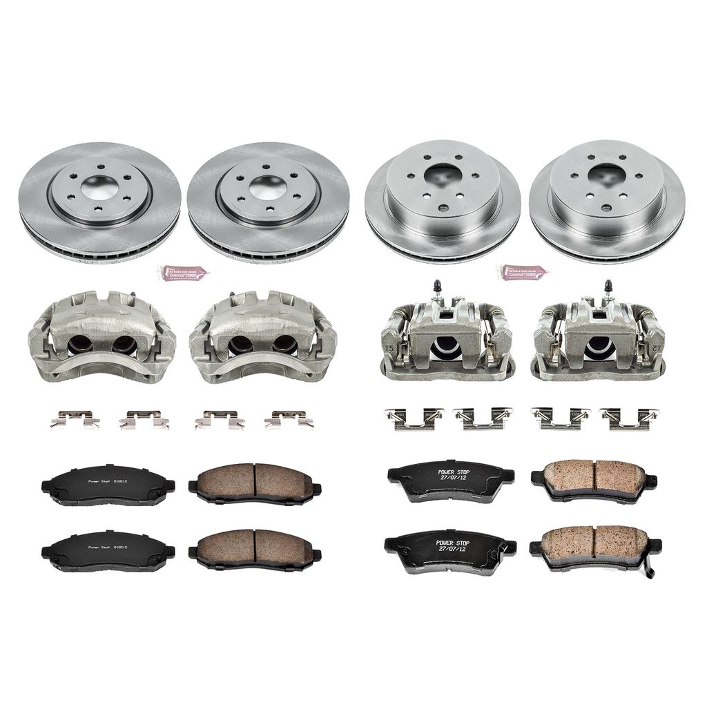 PowerStop KCOE4062 - OE Stock Replacement Brake Pad, Rotor and Caliper Kit