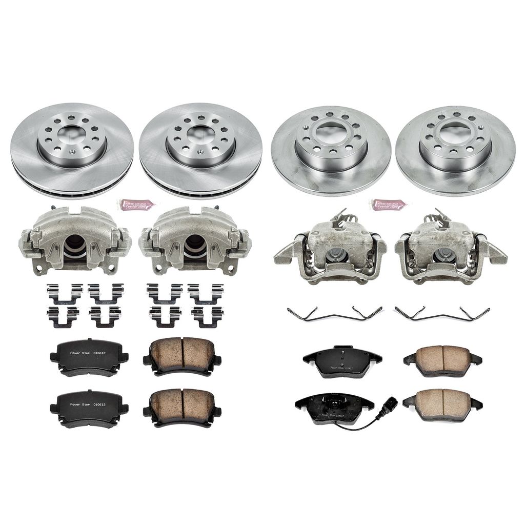 PowerStop KCOE4068A - OE Stock Replacement Brake Pad, Rotor and Caliper Kit