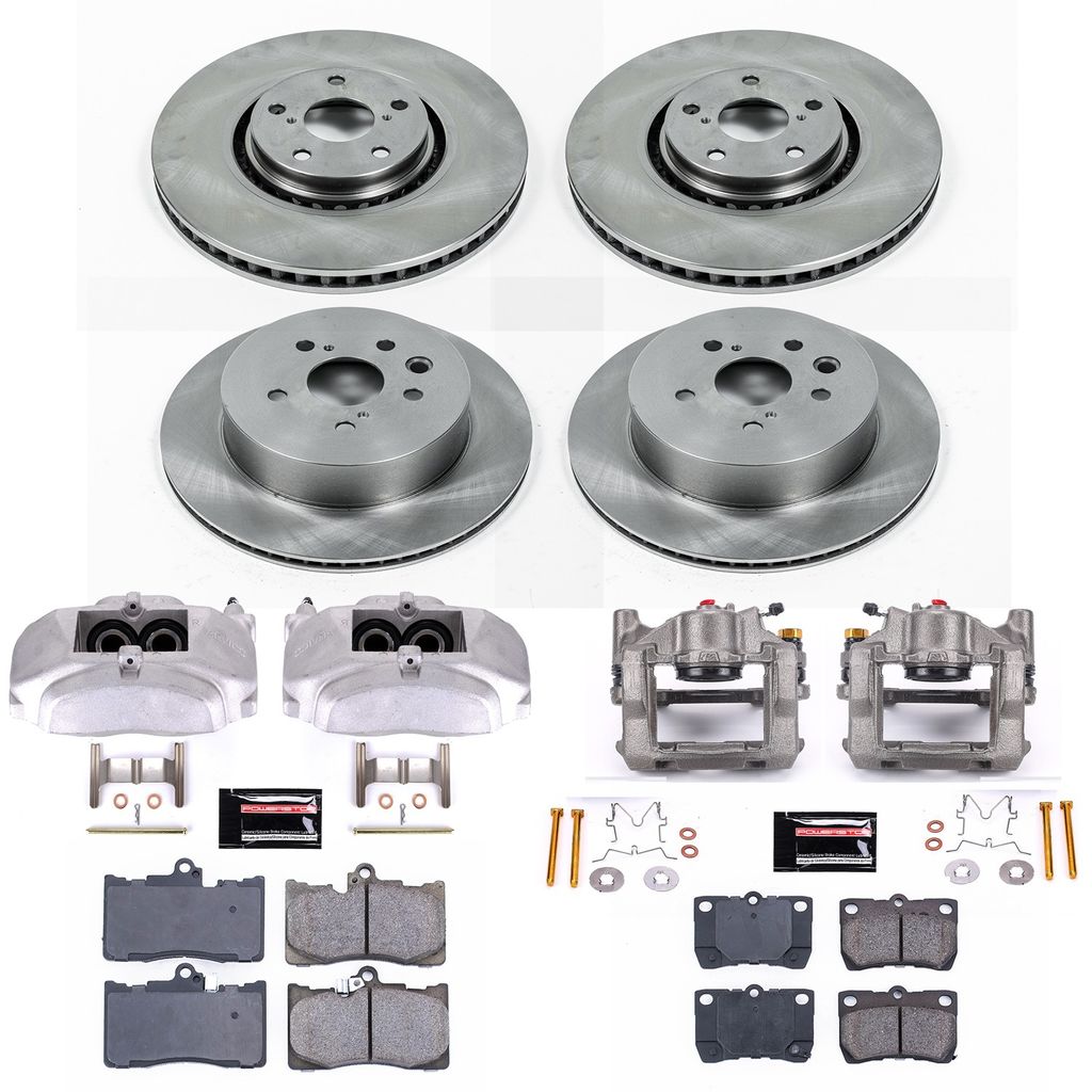 PowerStop KCOE4071 - OE Stock Replacement Brake Pad, Rotor and Caliper Kit
