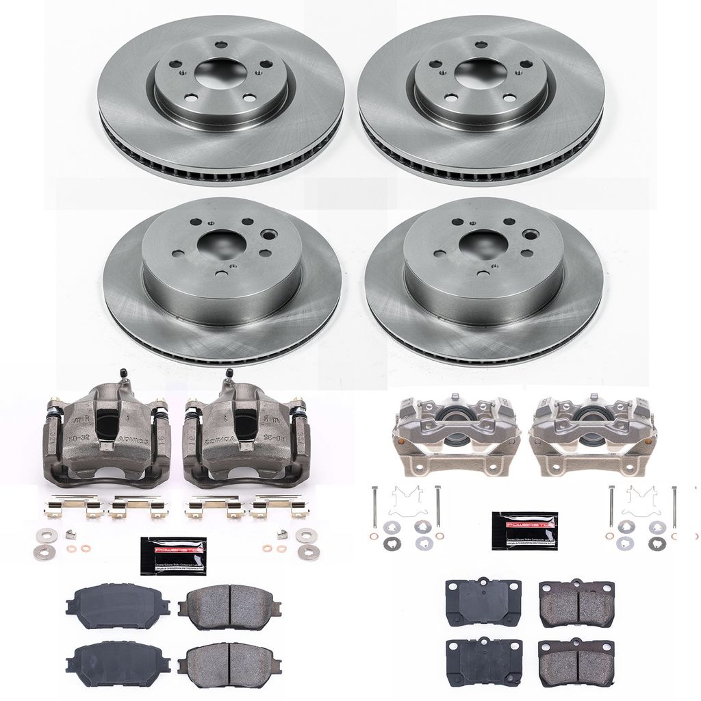 PowerStop KCOE4072 - OE Stock Replacement Brake Pad, Rotor and Caliper Kit