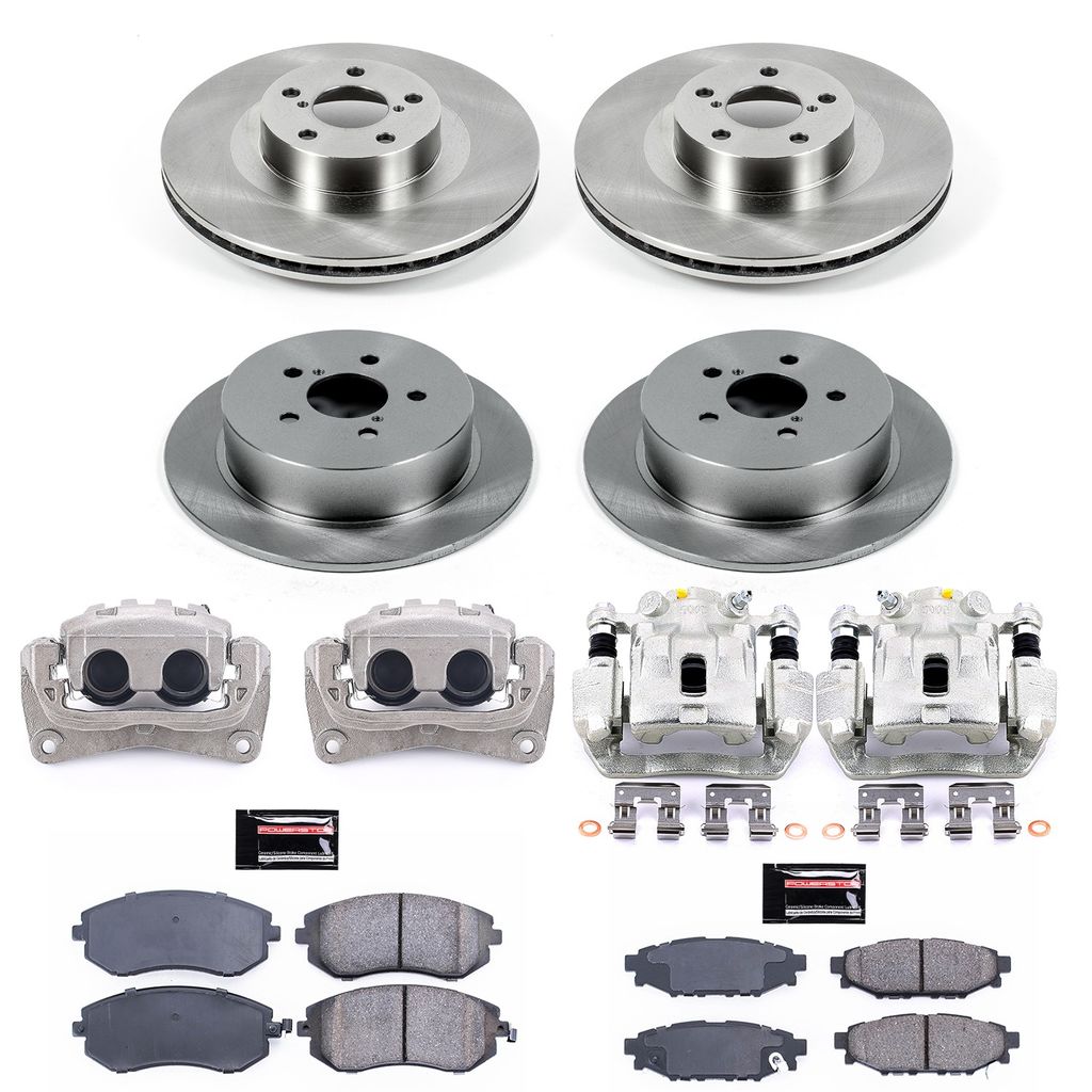 PowerStop KCOE4081 - OE Stock Replacement Brake Pad, Rotor and Caliper Kit