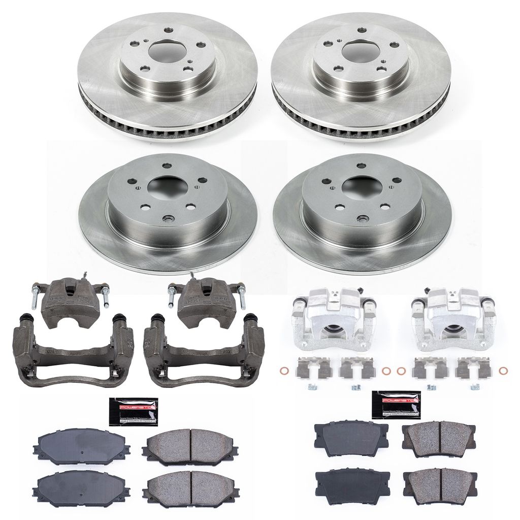 PowerStop KCOE4099 - OE Stock Replacement Brake Pad, Rotor and Caliper Kit