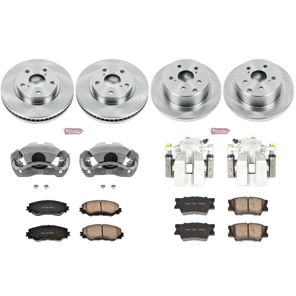 PowerStop KCOE4100A - OE Stock Replacement Brake Pad, Rotor and Caliper Kit