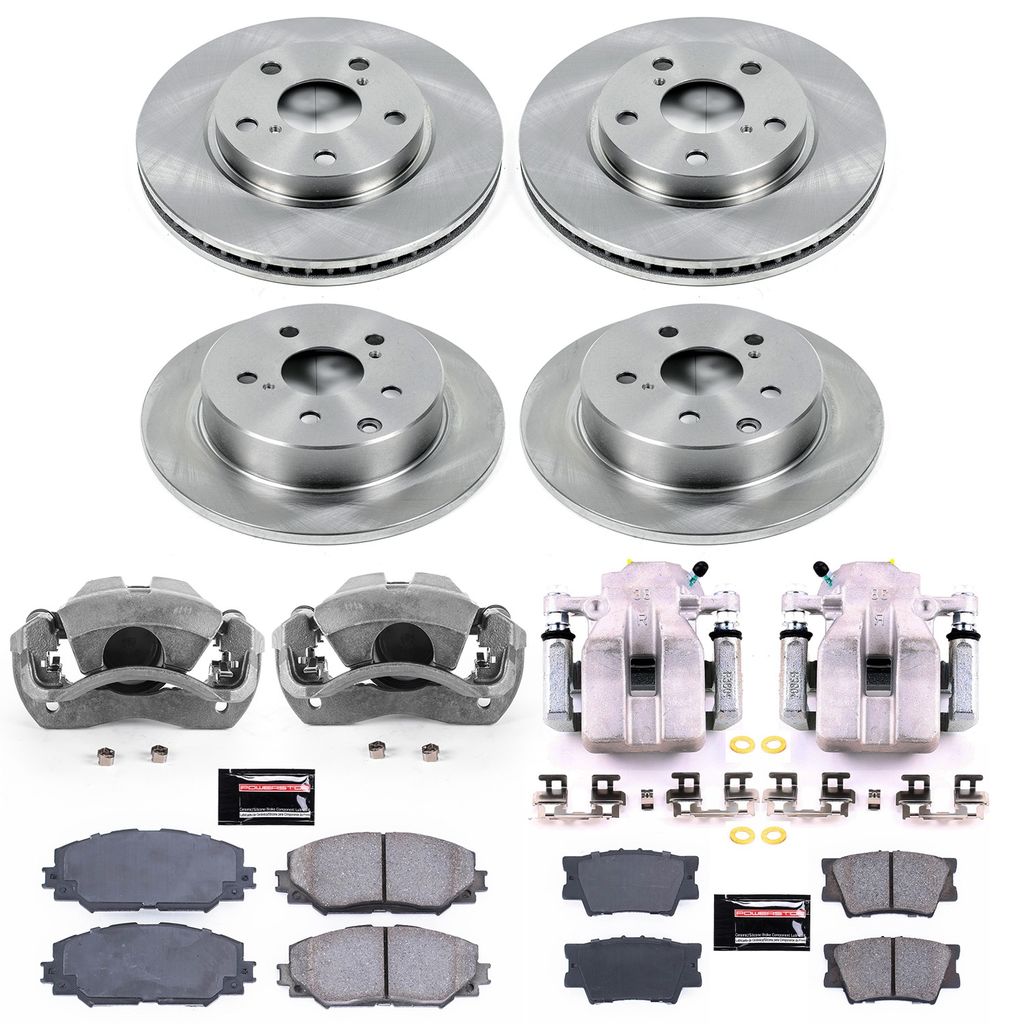 PowerStop KCOE4100C - OE Stock Replacement Brake Pad, Rotor and Caliper Kit