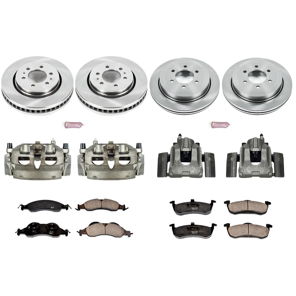 PowerStop KCOE4109 - OE Stock Replacement Brake Pad, Rotor and Caliper Kit