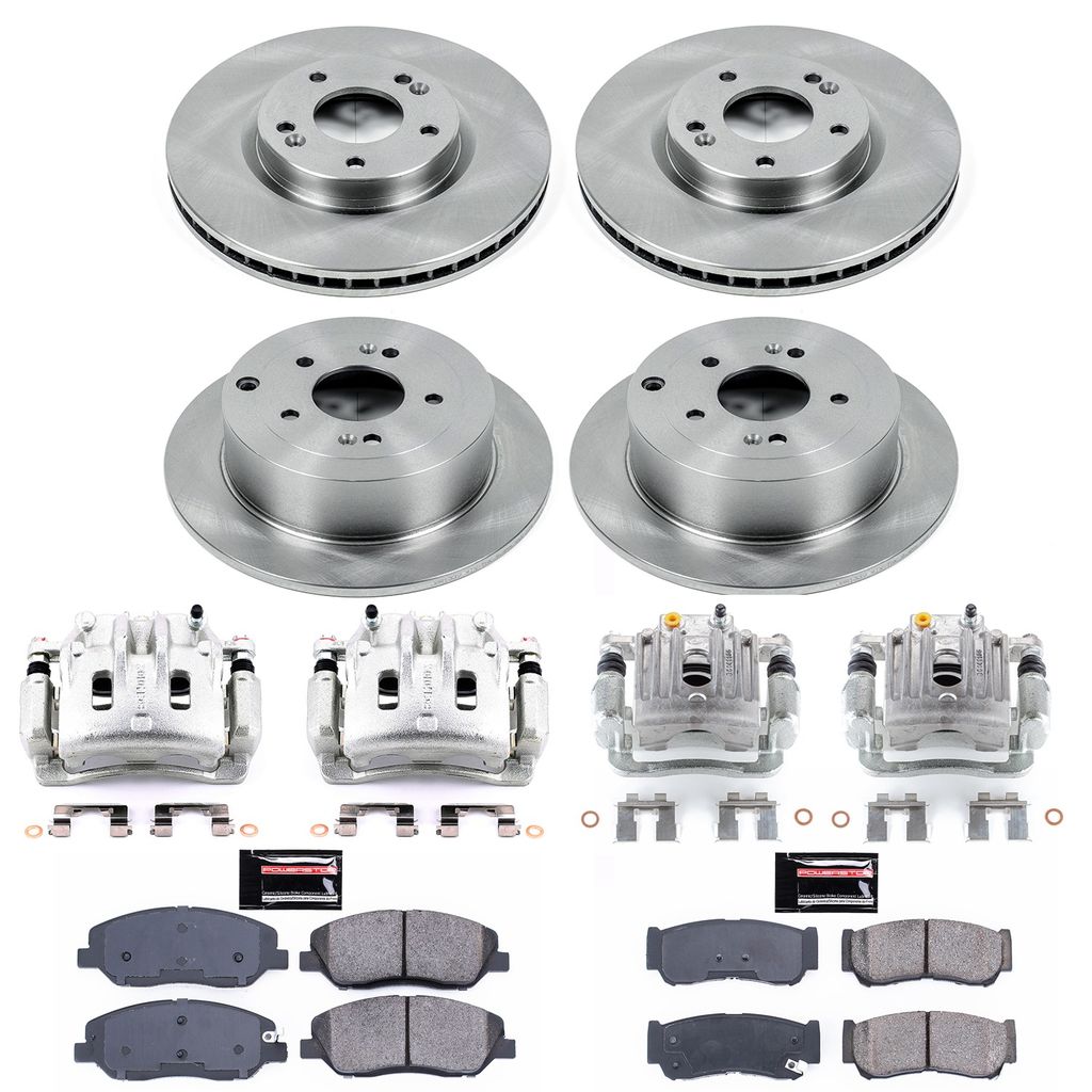 PowerStop KCOE4116 - OE Stock Replacement Brake Pad, Rotor and Caliper Kit