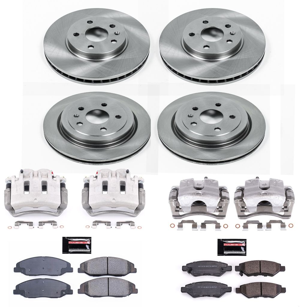 PowerStop KCOE4134A - OE Stock Replacement Brake Pad, Rotor and Caliper Kit