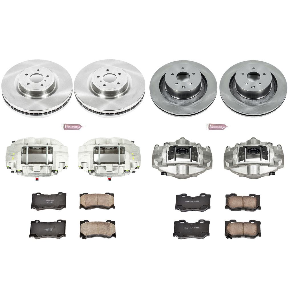 PowerStop KCOE4138A - OE Stock Replacement Brake Pad, Rotor and Caliper Kit
