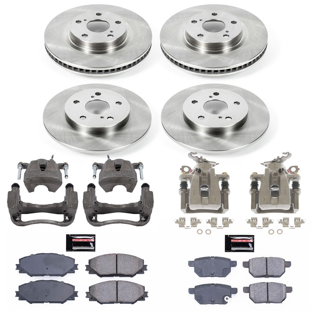 PowerStop KCOE4142 - OE Stock Replacement Brake Pad, Rotor and Caliper Kit